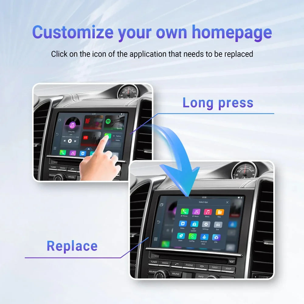 2 In 1 Ottocast AI Wireless CarPlay/Android Auto Multimedia Adapter YT Netflix Apple CarPlay & Android Auto