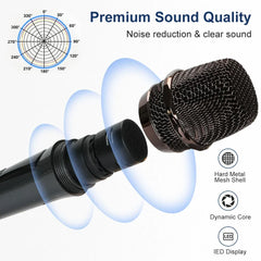 2025 UHF Wireless Microphone Metal Professional Dual Channel Handheld Mics Party Microphone