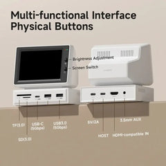 3.5 Iinch IPS Mini Screen AIDA64 Mini PC CPU RAM HDD Data Monitor Display UK White Monitor