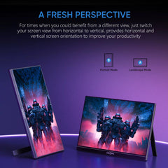 ARZOPA 16.1 Inch 144Hz 100% sRGB Portable Monitor Type-C Mini HDMI PC XBOX PS 16.1 Inch / ARZOPA Portable Monitor