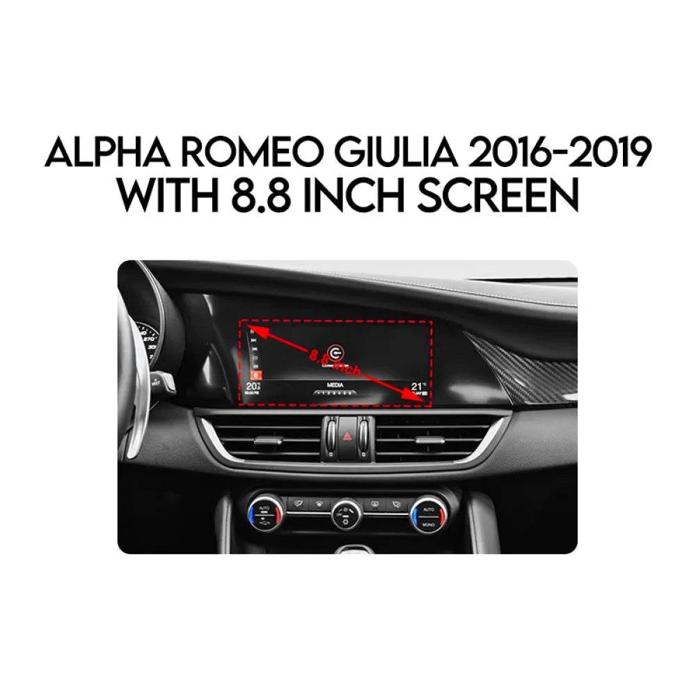 Alfa Romeo Stelvio & Giulia 2014-2019 Apple Carplay & Andriod Auto Retrofit Kit Giulia 8.8 Inch / Dual Core Apple