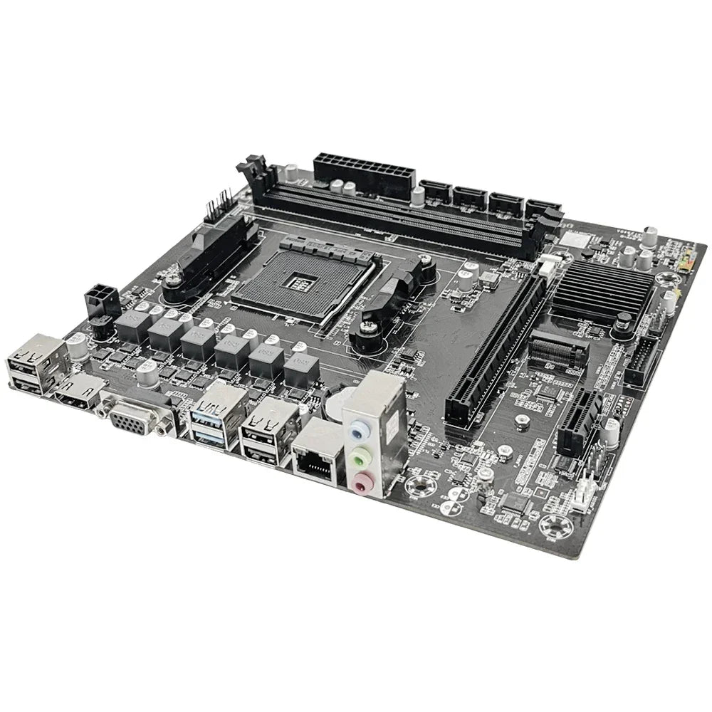 AMD B450M DDR4 RAM M.2 NVMe PCIe 3.0 Motherboard AM4 Supports All AMD Ryzen CPUs AMD B450M Motherboard