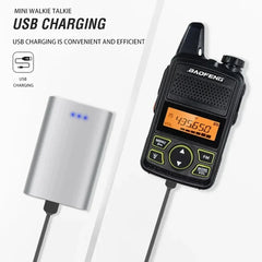 Baofeng BF-T1 Mini Two Way FM Ham Radio UHF 400-470MHz Walkie Talkie Long Range Black / EU Walkie Talkie