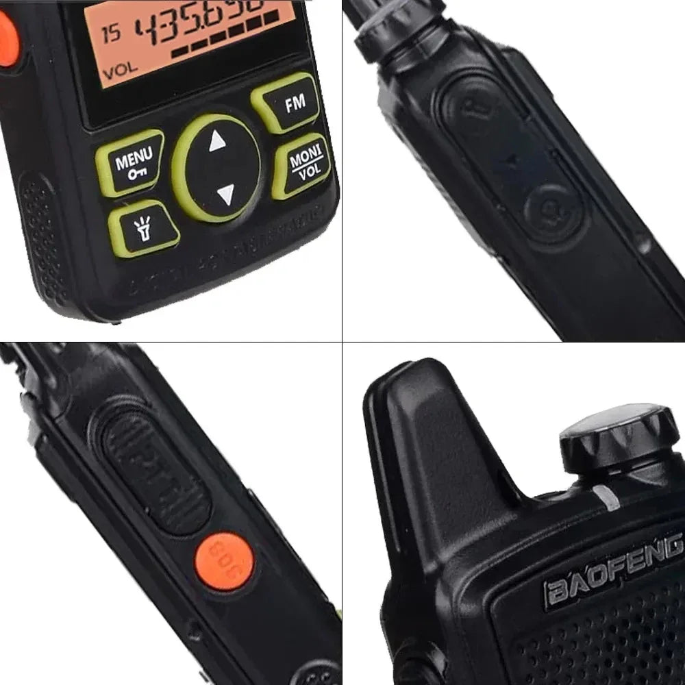 Baofeng BF-T1 Mini Two Way FM Ham Radio UHF 400-470MHz Walkie Talkie Long Range Black / EU Walkie Talkie
