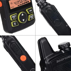 Baofeng BF-T1 Mini Two Way FM Ham Radio UHF 400-470MHz Walkie Talkie Long Range Black / EU Walkie Talkie