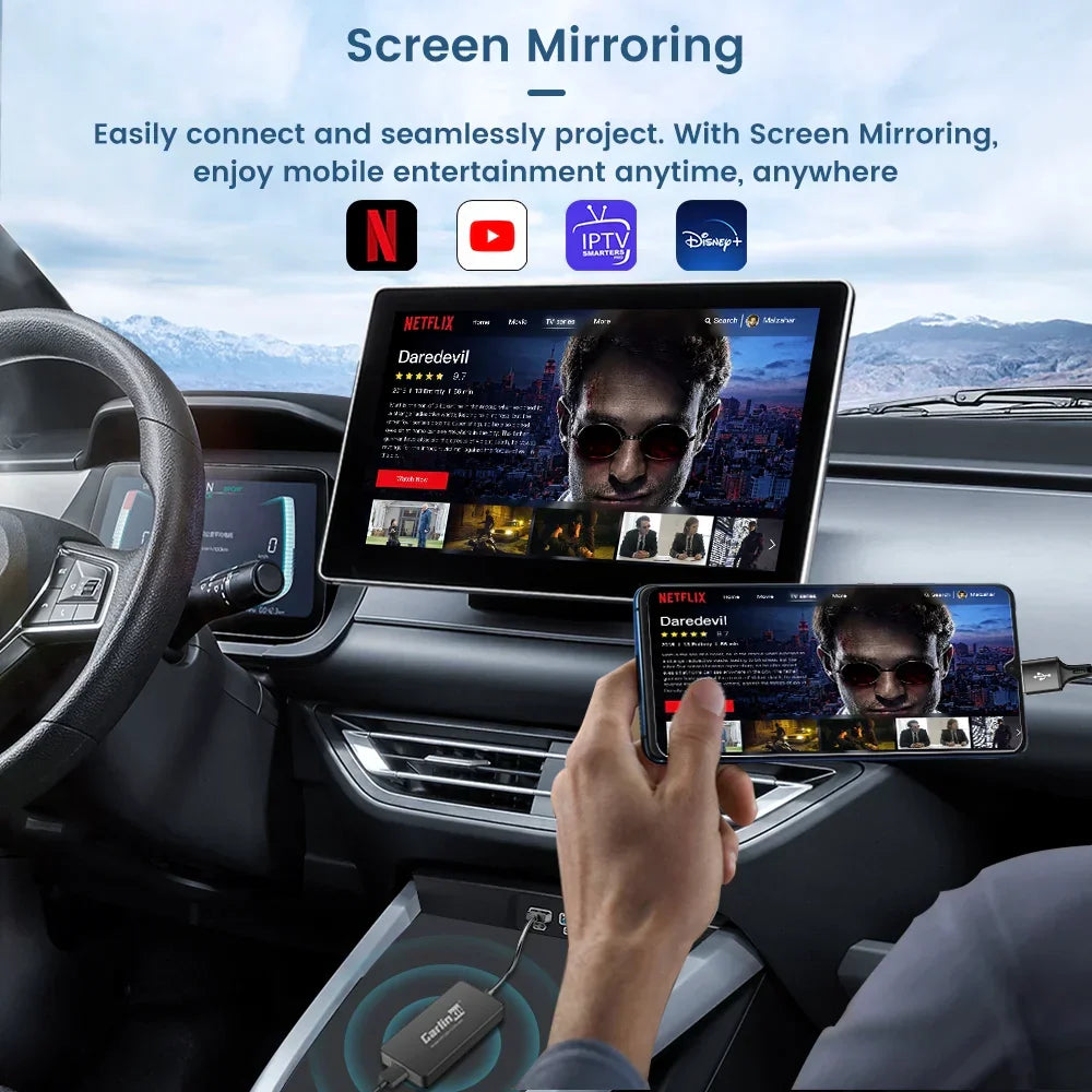 CarlinKit USB CarPlay Dongle Adapter for Android iOS Car GPS Navigation Player Wireless CCPA Apple CarPlay & Android