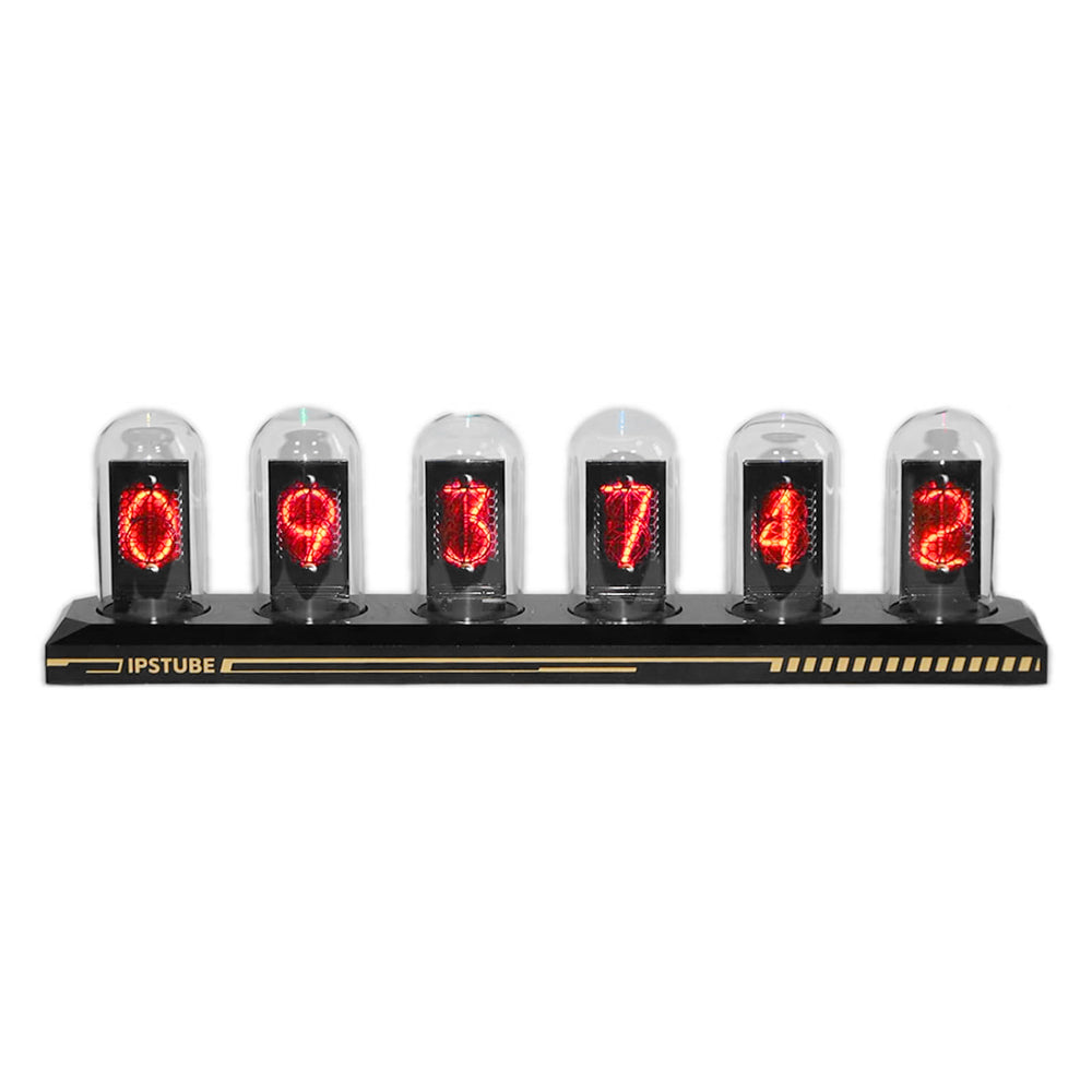 RGB Nixie Tube Clock LED Glows IPS Color Screen DIY Analog Digital Tube Nixie Tube Clock Clock