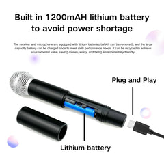 GLXD4 Professional Wireless UHF Handheld Microphone System for Stage Black Microphone