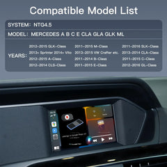 Mercedes 2011-2015 NTG4.5 Plug&Play Retrofit Wireless CarPlay & Android Auto Mercedes NTG4.5 Apple CarPlay & Android
