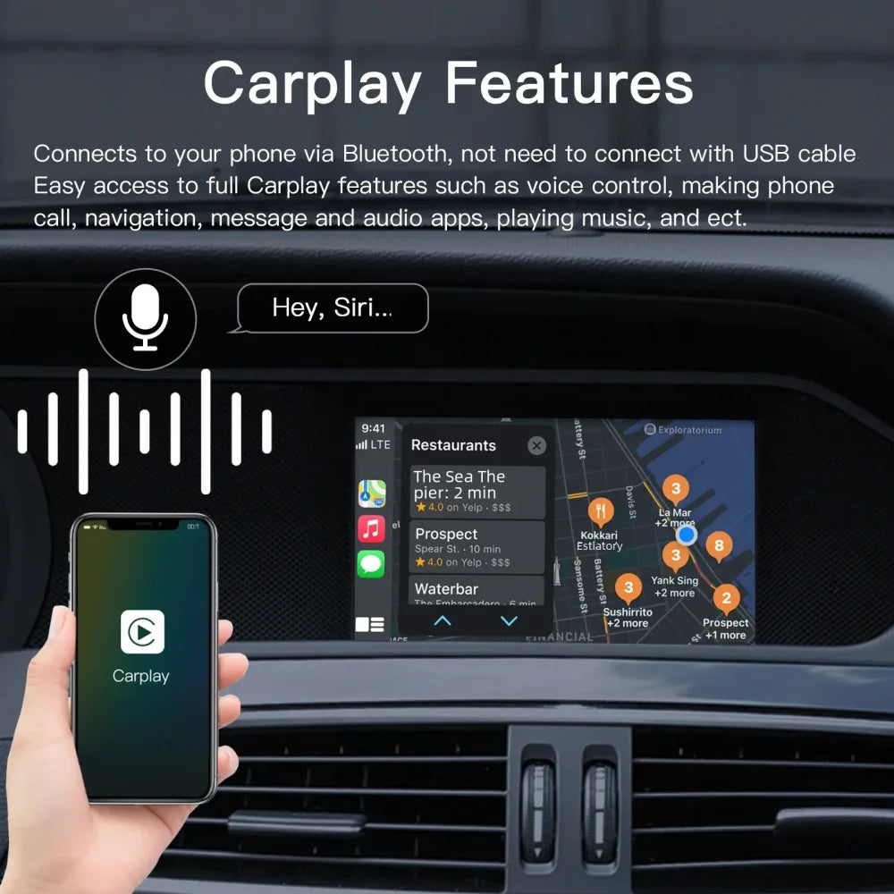 Mercedes 2011-2015 NTG4.5 Plug&Play Retrofit Wireless CarPlay & Android Auto Mercedes NTG4.5 Apple CarPlay & Android