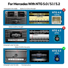 Mercedes Wireless Apple CarPlay Android Auto Retrofit A B C E Class NTG 5.0-5.2 NTG5.0 Apple CarPlay & Android Auto