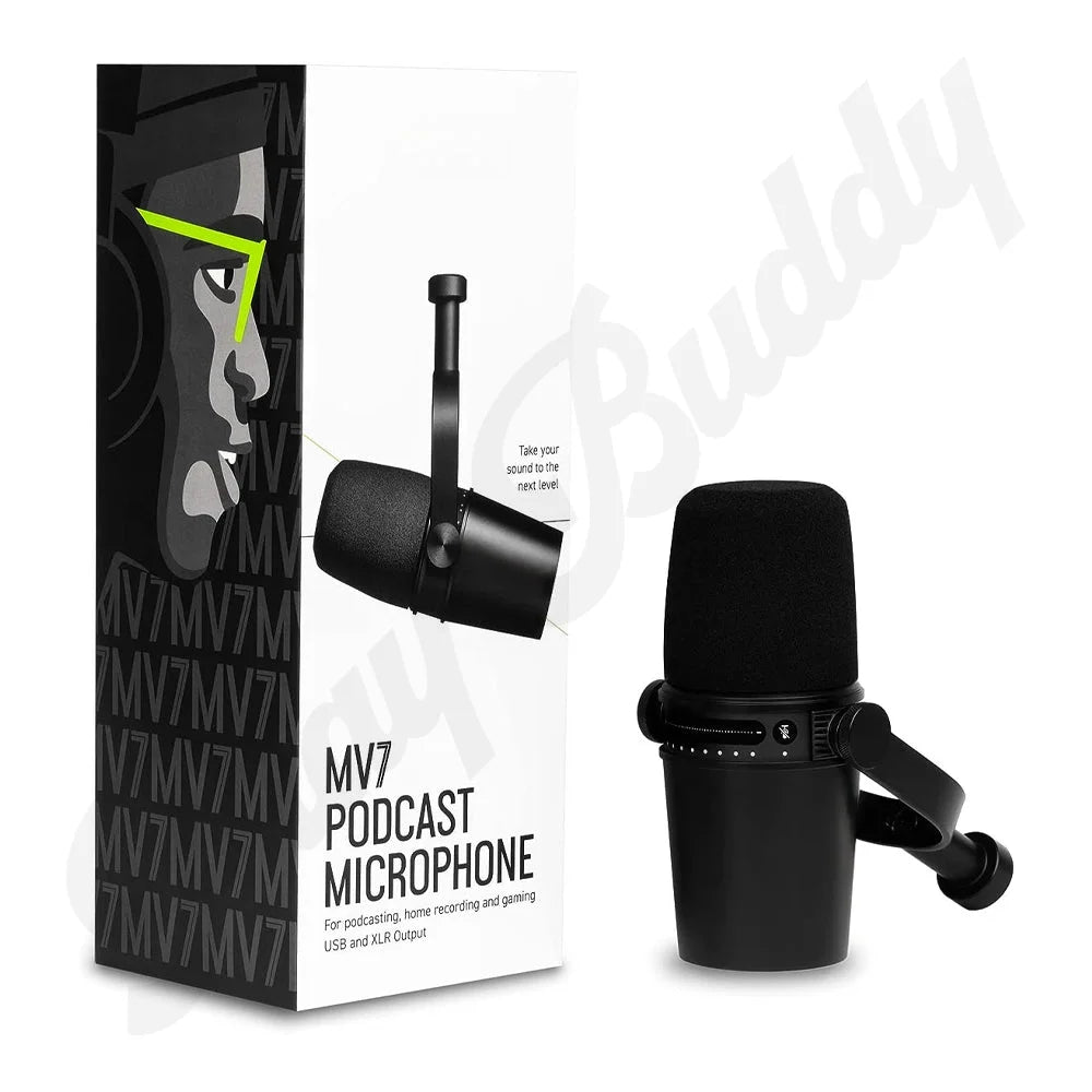 MV7 Cardioid Dynamic Microphone Vocal & Broadcast Mic USB/XLR Outputs MV7 Microphone