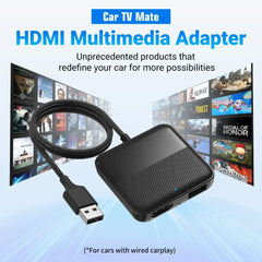 Ottocast Car TV Mate Car Infotainment HDMI Adapter & Wireless CarPlay Adapter Apple CarPlay & Android Auto