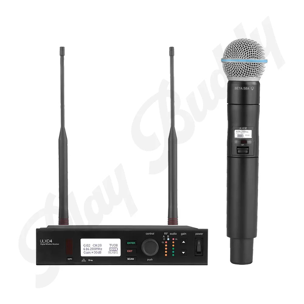ULXD4 UHF Digital Receiver & Professional Beta58A Handheld Microphone ULXD4 + Beta58A Microphone