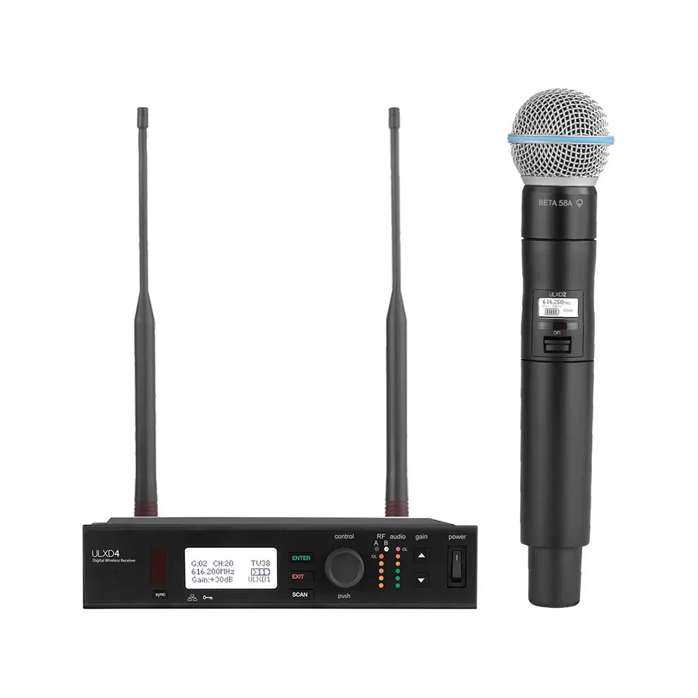 ULXD4 UHF Digital Receiver & Professional Beta58A Handheld Microphone ULXD4 + Beta58A Microphone