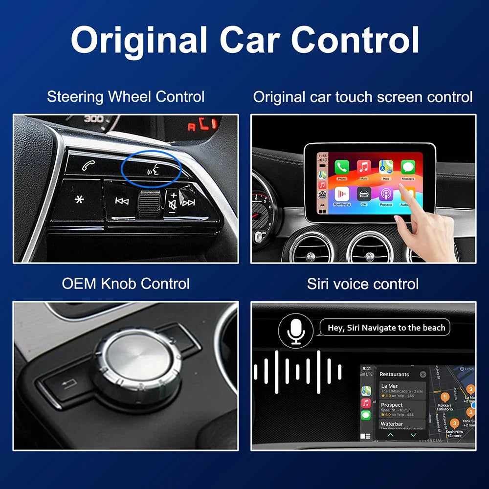 Wireless CarPlay & Android Auto for Mercedes Benz A/B/C/E/CLA/GLA/GLK/ML NTG4.5 NTG4.5 Apple CarPlay & Android Auto