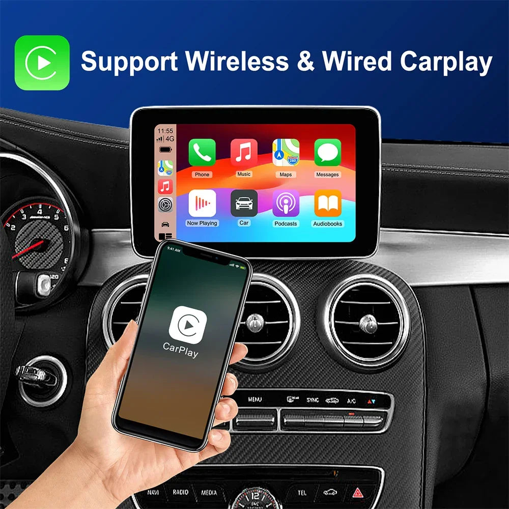 Wireless CarPlay & Android Auto for Mercedes Benz A/B/C/E/CLA/GLA/GLK/ML NTG4.5 NTG4.5 Apple CarPlay & Android Auto
