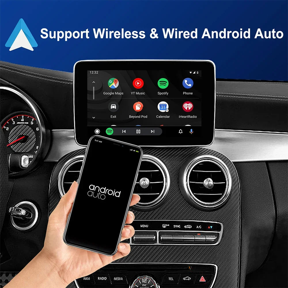Wireless CarPlay & Android Auto for Mercedes Benz A/B/C/E/CLA/GLA/GLK/ML NTG4.5 NTG4.5 Apple CarPlay & Android Auto