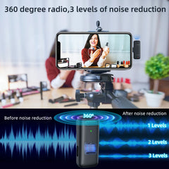 Wireless Lavalier Microphone with Charging Case for Android iPhone iPad Vlog Mic Microphone