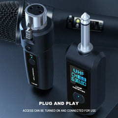 Wireless Microphone System Transmitter Receiver XLR Mic Adapter Audio Recording Microphone