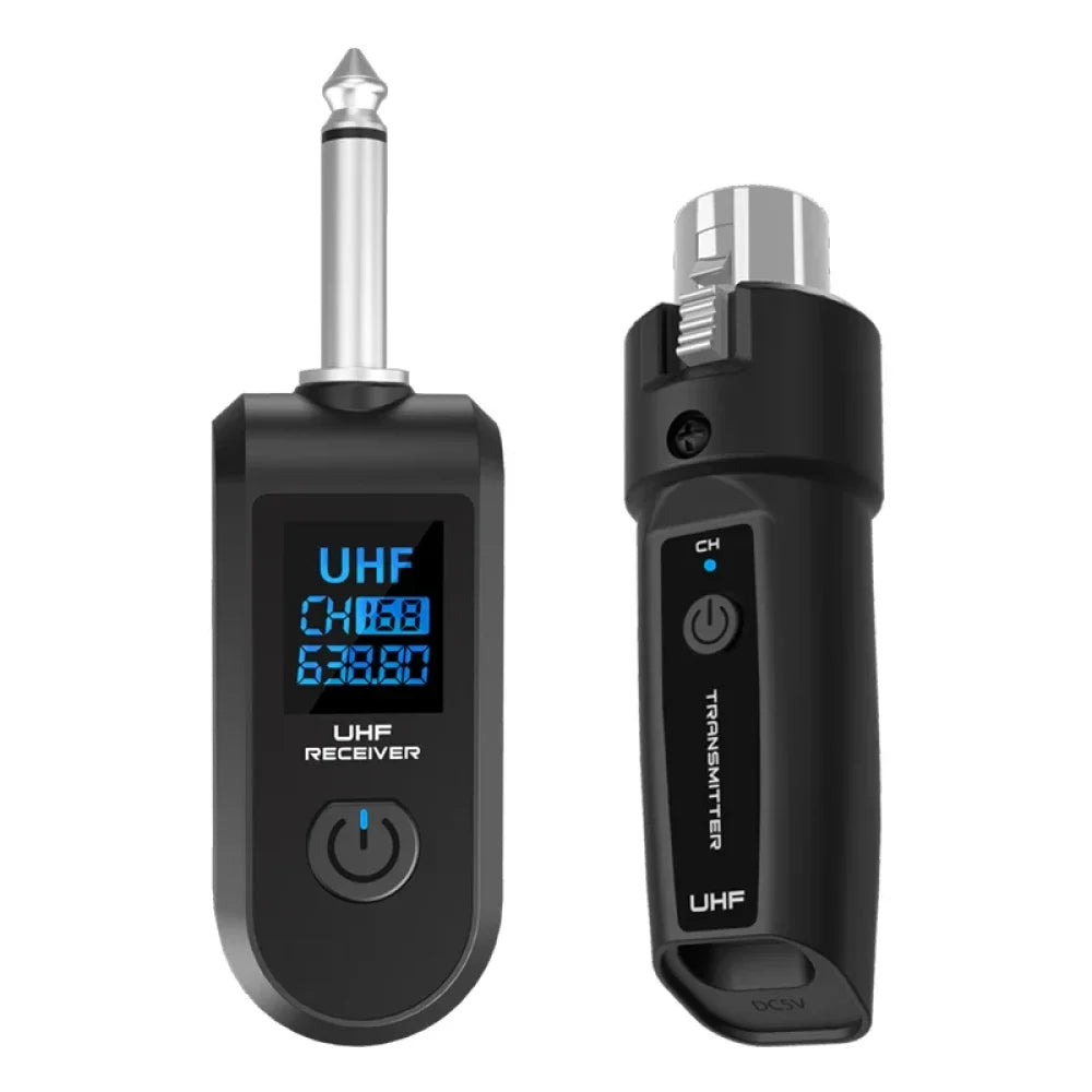 Wireless Microphone System Transmitter Receiver XLR Mic Adapter Audio Recording Single Transmitter Microphone