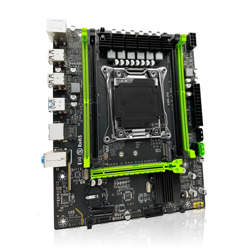 X99-P4 ATX Motherboard Set + Xeon E5 2640 V4 CPU + 16GB DDR4 2133MHZ RAM Bundle Motherboard